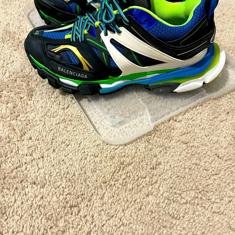 Balenciaga Multicolor Blue Neon Green Black Track Sneakers